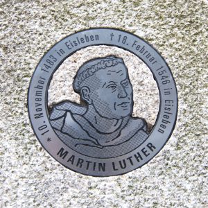 Portrait-Plakette von Martin Luther.