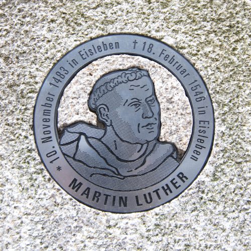 Portrait-Plakette von Martin Luther.